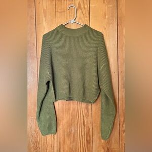 KNIT MOCK-TURTLENECK SWEATER